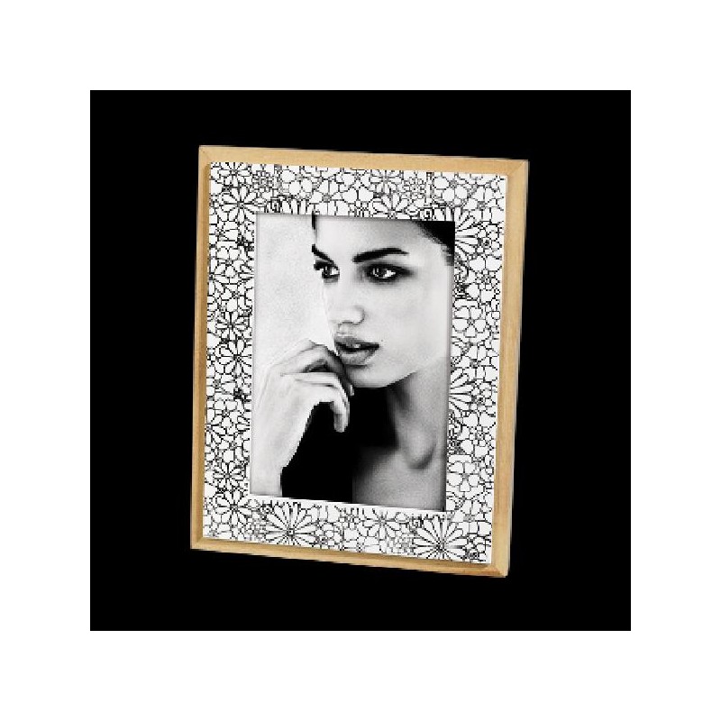 ---CORNICE LEGNO 13x18 FIORI B/N [0125063-00.jpg]