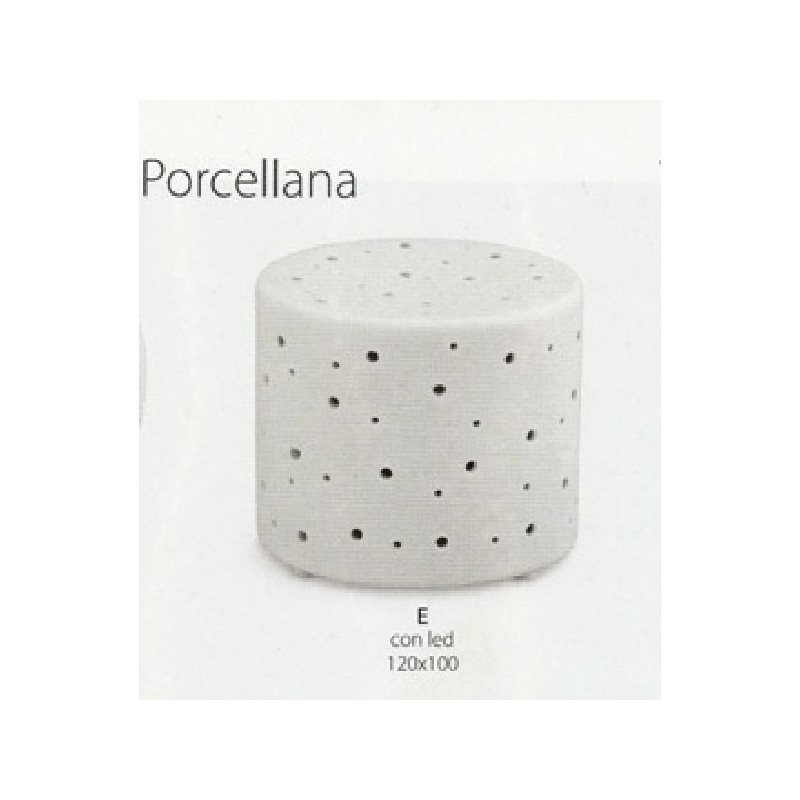 LAMPADA LED PORCELLANA BIANCA FORATA [TONO20598-00.jpg]