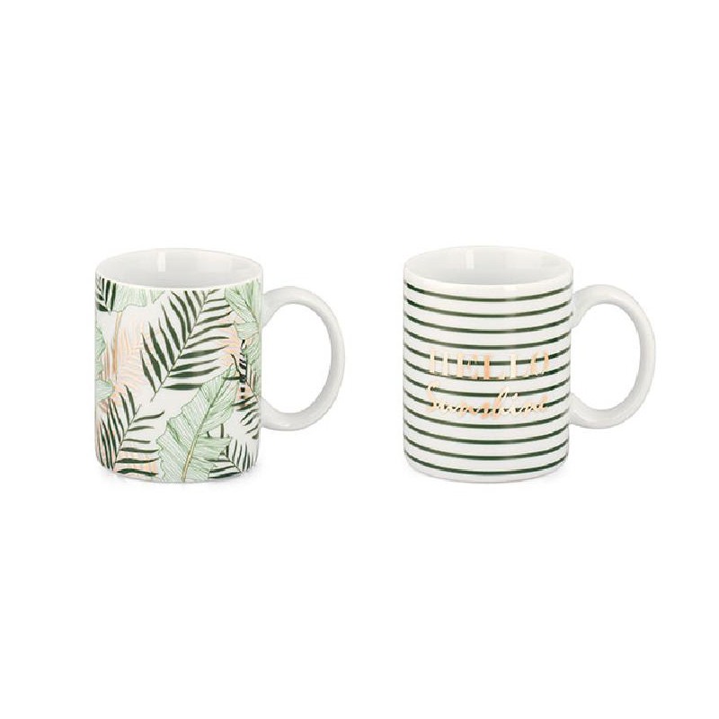 TAZZA+MANICO FOGLIE/RIGHE VERDE 10cm [TONO25391-00.jpg]
