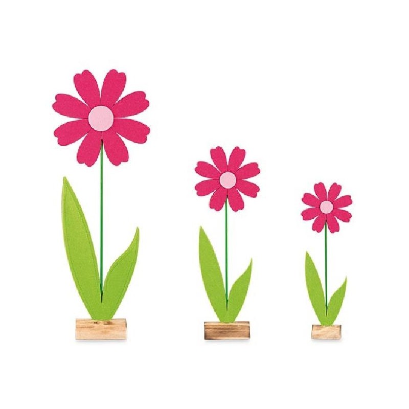 ---SET DI 3 FIORI FUXIA 28-34-48cm [TONO26314-00.jpg]