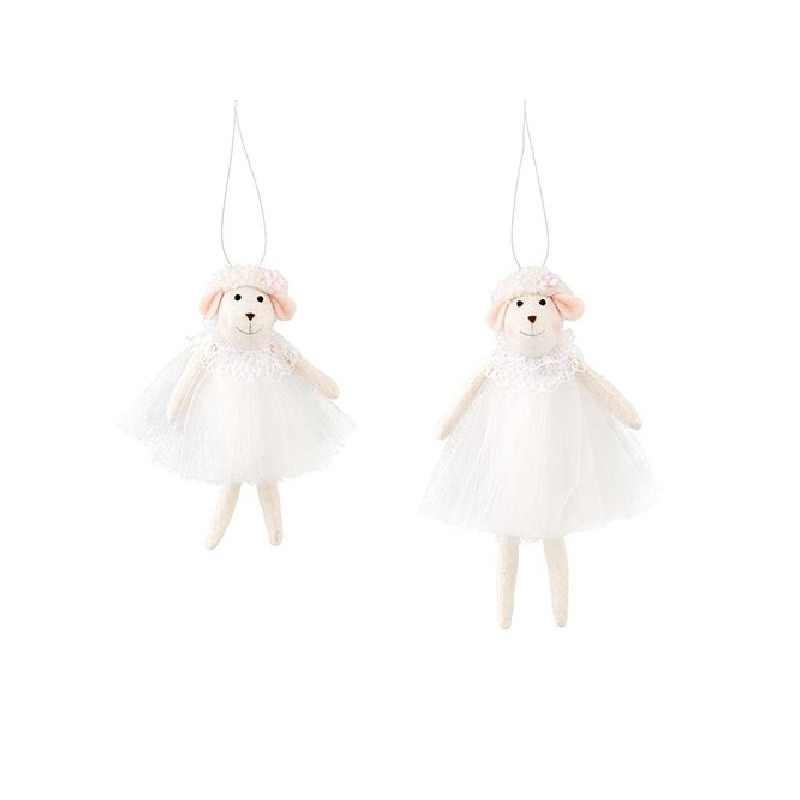SET 2 PECORE C/TULLE BIANCO APPENDIB. [TONO26524-00.jpg]