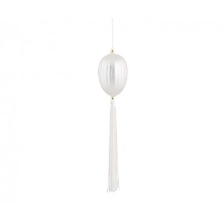 UOVO VETRO BIANCO C/NAPPA 10cm [TONO26632-00.jpg]