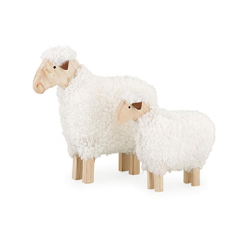 ---SET 2 PECORE LANA BIANCA 30-41cm [TONO26644-00.jpg]