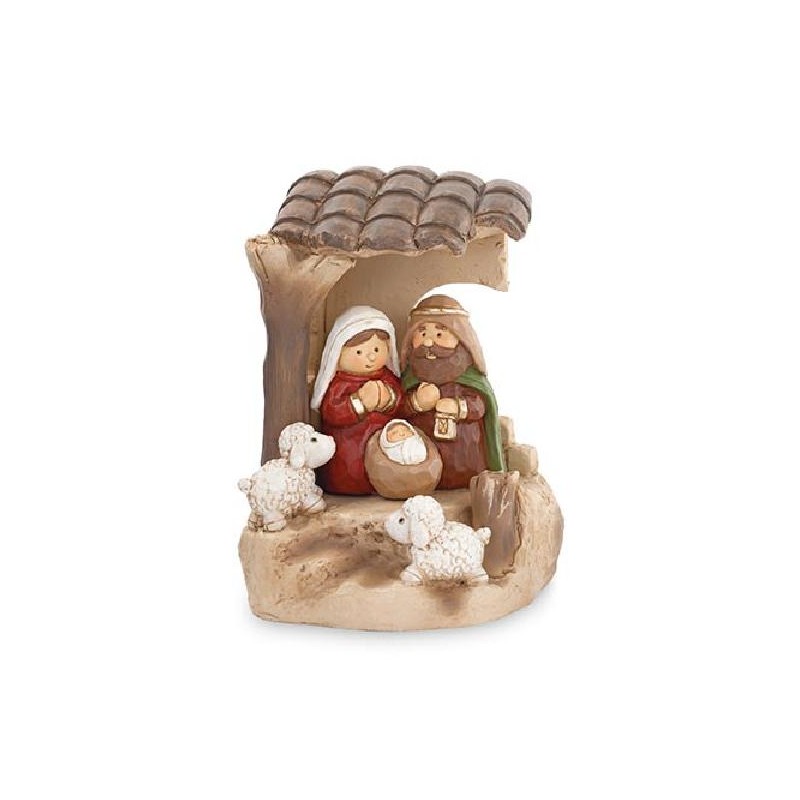 ---NATIVITA'ROSSA CAPANNA 12cm [TONO26732-00.jpg]