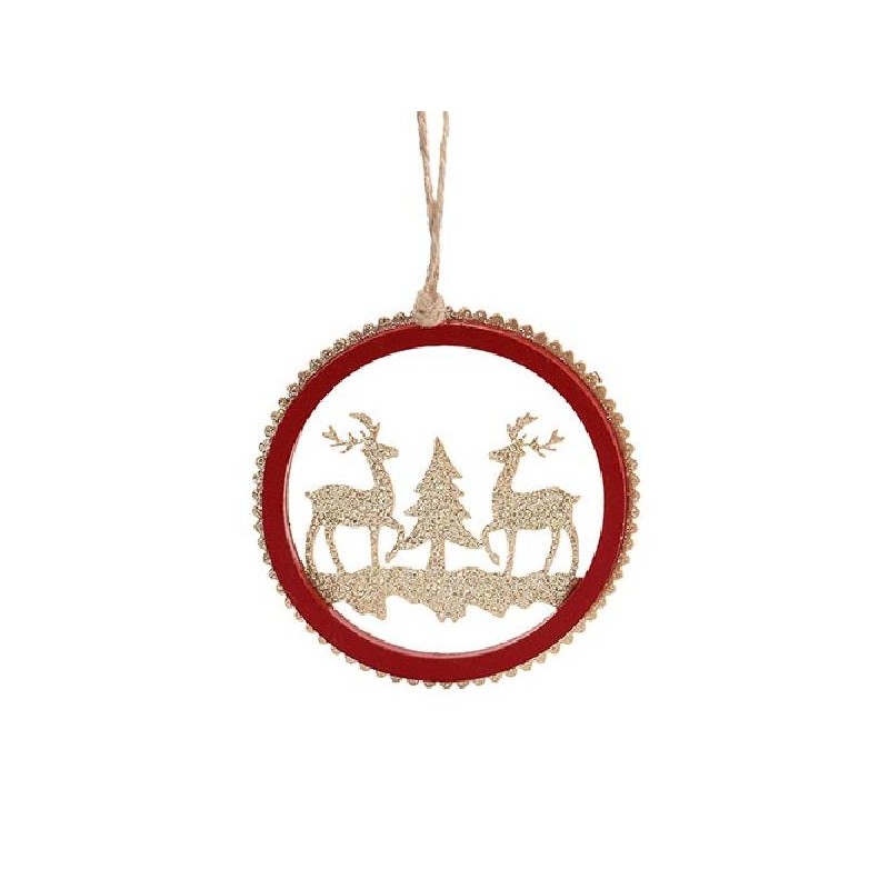 ---CERCHIO ROSSO C/RENNE ORO d8cm [TONO26825-00.jpg]