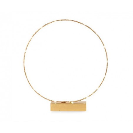 ---CERCHIO ORO CON LED SU BASE d46x48cm [TONO27349-00.jpg]