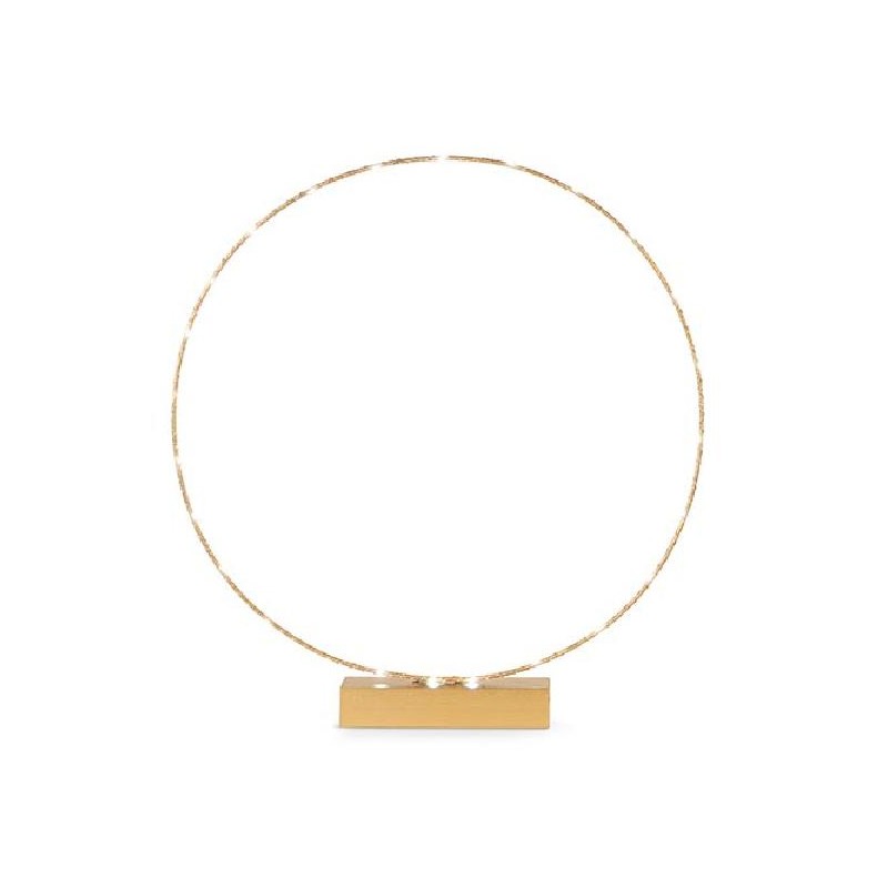 ---CERCHIO ORO CON LED SU BASE d56x58cm [TONO27350-00.jpg]