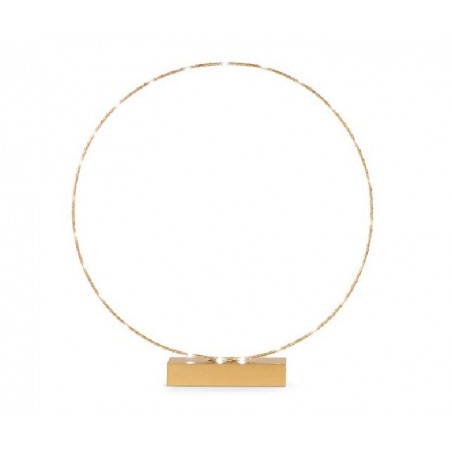 ---CERCHIO ORO CON LED SU BASE d56x58cm [TONO27350-00.jpg]