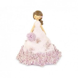 ---DAMA VESTITO FIORI ROSA d19h23cm [TONO27608-00.jpg]