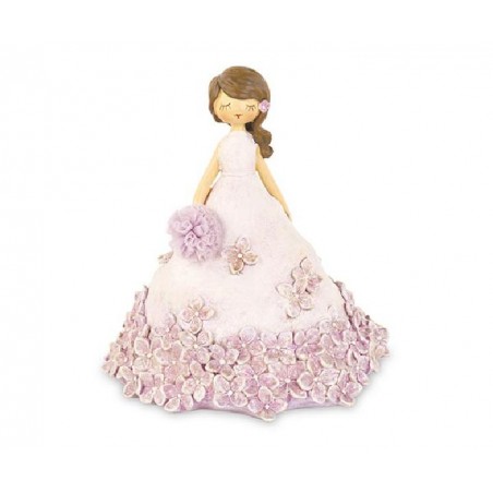 ---DAMA VESTITO FIORI ROSA d19h23cm [TONO27608-00.jpg]