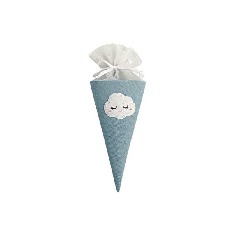 CONO AZZURRO C/NUVOLA RICAMATA [TONO28338-00.jpg]