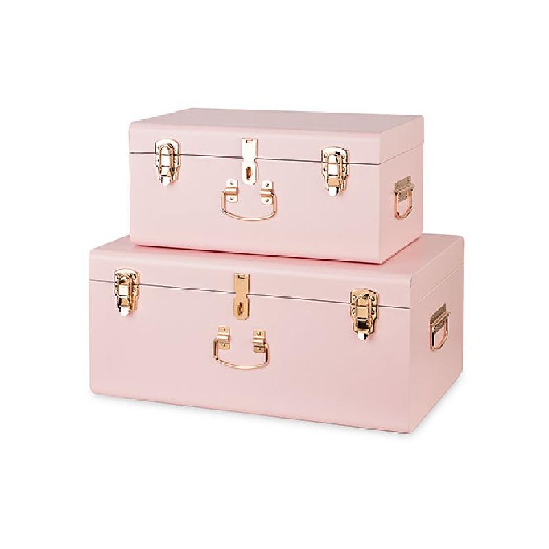 ---SET 2  BAULI METALLO ROSA 44x27x21 - 56x35x25 cm [TONO28527-00.jpg]