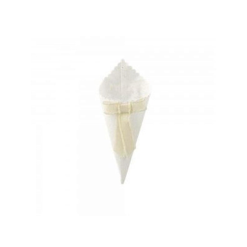 CONO BIANCO CON FIOCCO 17cm [TONO28556-00.jpg]