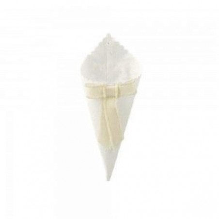 CONO BIANCO CON FIOCCO 17cm [TONO28556-00.jpg]