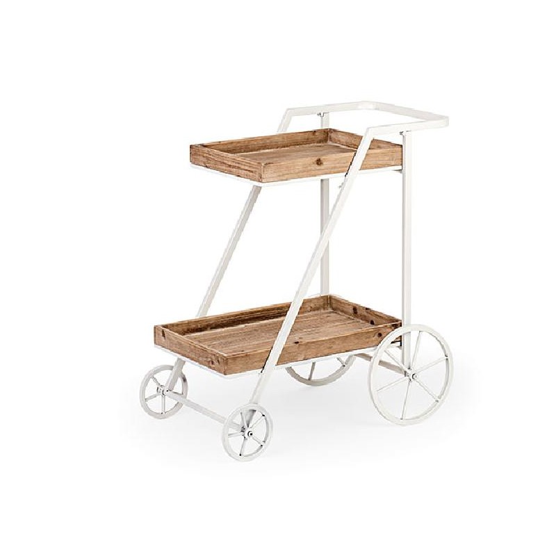 ---CARRETTO LEGNO MET.BIANCO 70x44x92 [TONO28622-00.jpg]