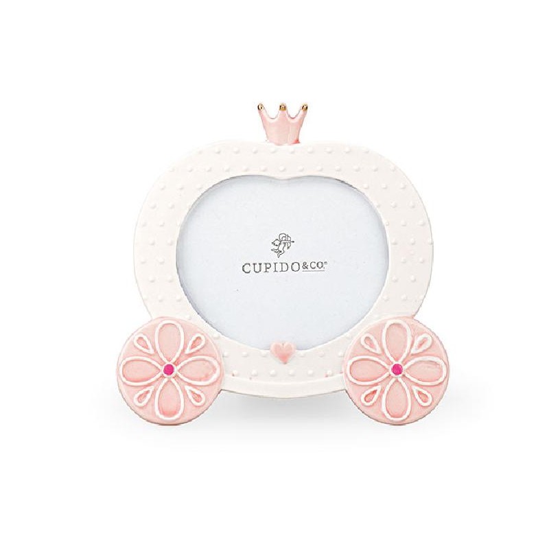 ---CARROZZA PORTAFOTO ROSA 14x14cm [TONO28677-00.jpg]