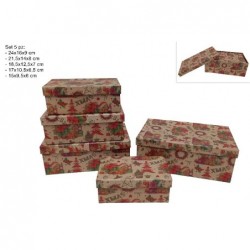 SET 5 SCATOLE Rett. NATURA DECOR NATALE 10x15x6-10x17x6,5-12x18x7-14x21x8-16x24 misure in cm [2650035-00.jpg]