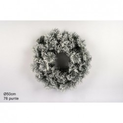 ---CORONA TONDA INNEVATA d.50cm 76 PUNTE [9011311-00.jpg]