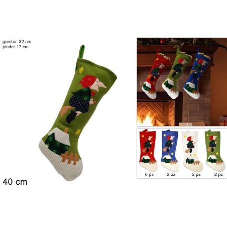 CALZA DELLA BEFANA SU SCOPA 40cm ASSORTITA ROSSA,BLU,VERDE,BIANCA [9011164-00.jpg]