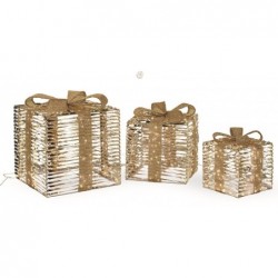 ---SET 3 PACCHI REGALO ORO 300/400/500 L h. 35cm/45cm/55cm USO INTERNO/ESTERNO [TONO40787-00.jpg]