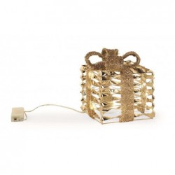 ---SET 3 PACCHI REGALO ORO 20/30/40 LED h.16cm/23cm/30cm USO INTERNO a BATTERIA [TONO40786-00.jpg]