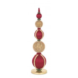 ---CONO SFERE ROSSE/ORO/VERDI h.62cm [TONO40925-00.jpg]