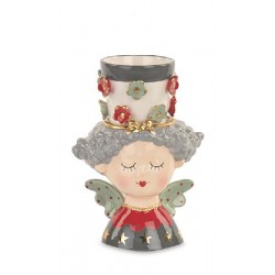 ---VASO CERAMICA ANGELO C/FIORI h.22cm [TONO40747-00.jpg]
