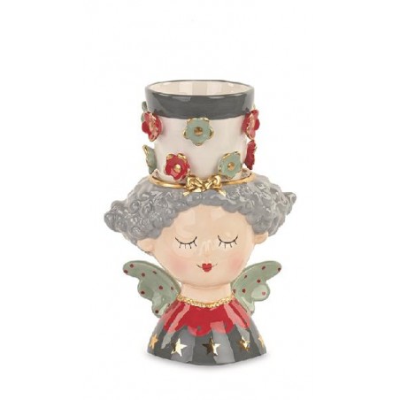 ---VASO CERAMICA ANGELO C/FIORI h.22cm [TONO40747-00.jpg]