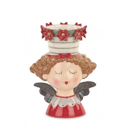 ---VASO CERAMICA ANGELO C/FIORI h.30cm [TONO40751-00.jpg]