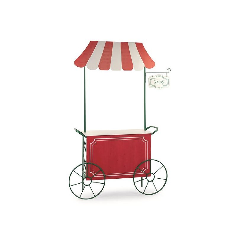 ---CARRETTO POP-CORN METALLO ROSSO/VERDE 149cm LUNGO,213cm ALTO,39cm PROFONDITA [TONO40775-00.jpg]