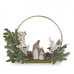 ---NATIVITA SU PINO C/ARCO LEGNO h.36cm [TONO40713-00.jpg]