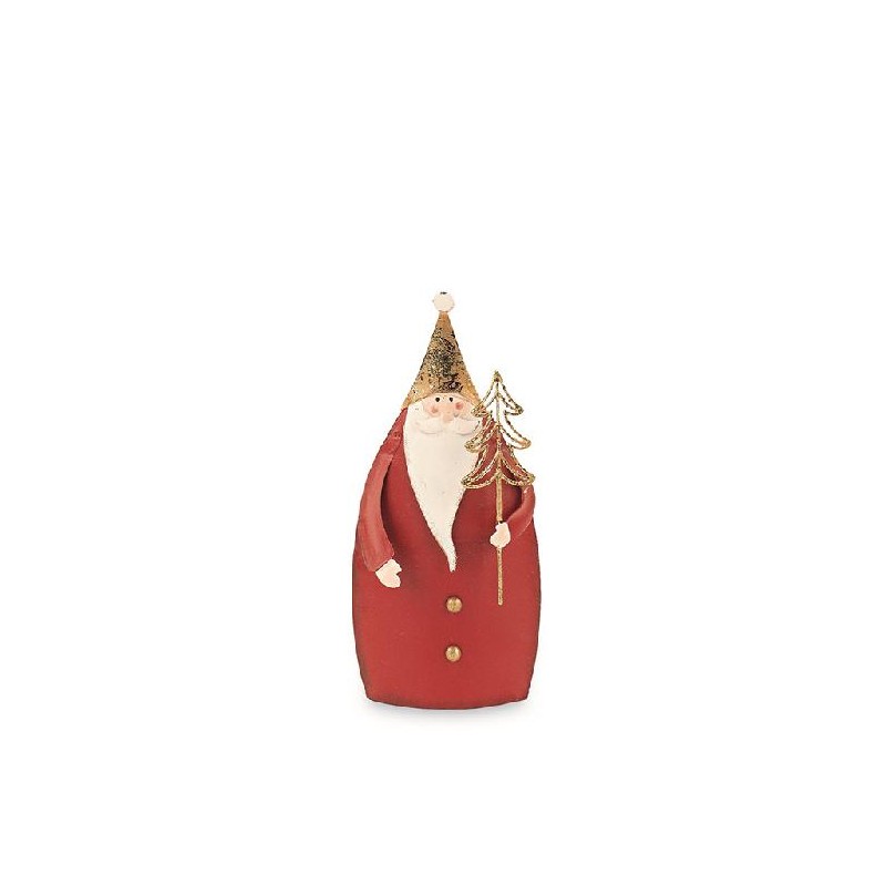 ---BABBO NATALE METALLO ROSSO h.16cm [TONO40536-00.jpg]