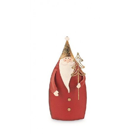 ---BABBO NATALE METALLO ROSSO h.16cm [TONO40536-00.jpg]