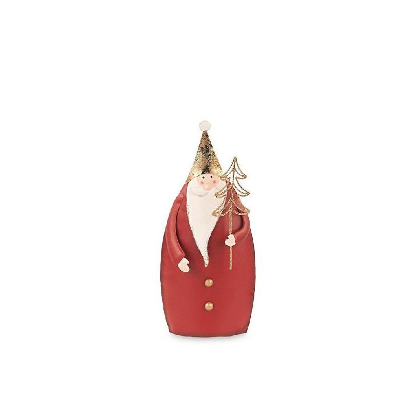 BABBO NATALE METALLO ROSSO h.22cm [TONO40537-00.jpg]
