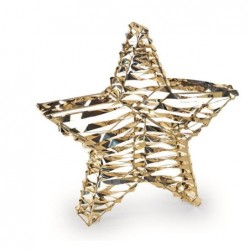 ---STELLA ORO 40 LED LUCE CALDA h.34cm USO INTERNO a BATTERIA [TONO40790-00.jpg]