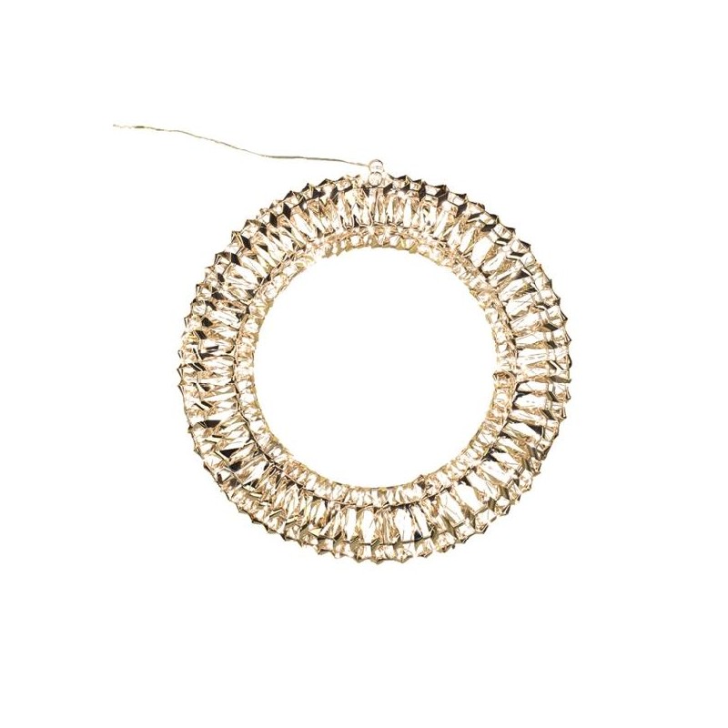 ---CORONA ORO 720 LED LUCE CALDA d.50cm USO INTERNO/ESTERNO a CORRENTE [TONO40792-00.jpg]