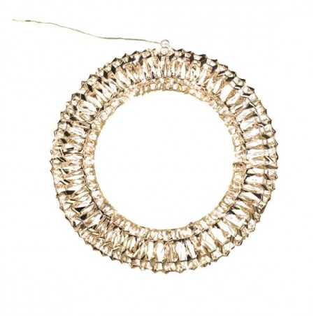 ---CORONA ORO 720 LED LUCE CALDA d.50cm USO INTERNO/ESTERNO a CORRENTE [TONO40792-00.jpg]