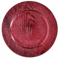SOTTOPIATTO RIGIDO d.33cm ROSSO EFFETTO LEGNO [9015241-00.jpg]