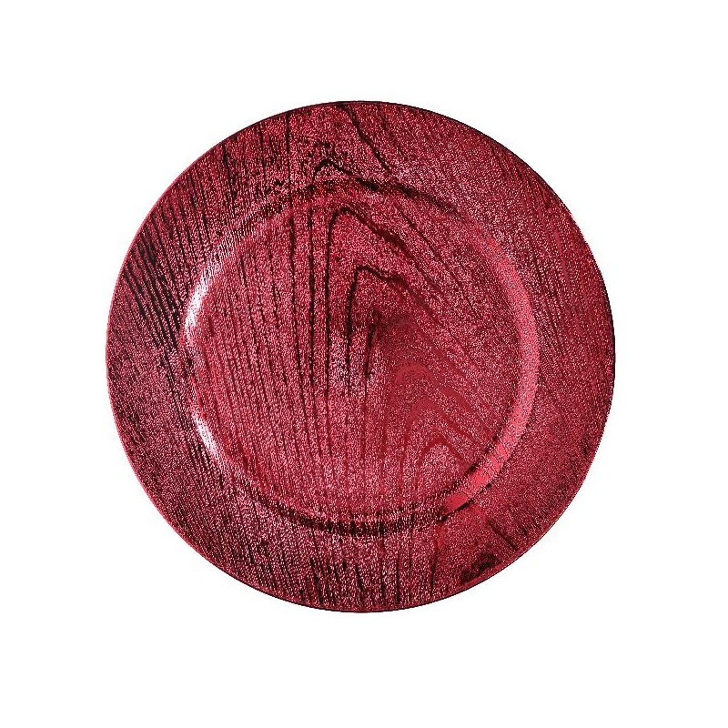 SOTTOPIATTO RIGIDO d.33cm ROSSO EFFETTO LEGNO [9015241-00.jpg]