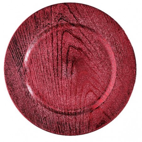SOTTOPIATTO RIGIDO d.33cm ROSSO EFFETTO LEGNO [9015241-00.jpg]