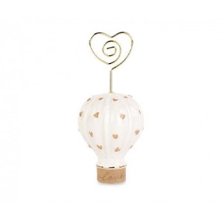 SEGNAPOSTO MONGOLFIERA BEIGE 11cm [TONO28896-00.jpg]