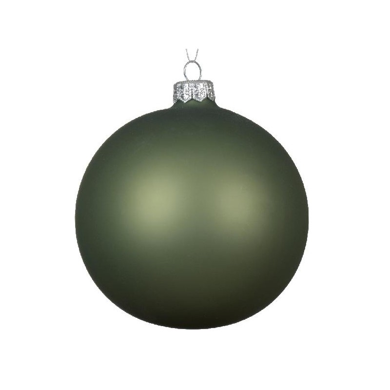 SFERA VETRO OPACO VERDE ROSMARINO d.10cm [9010131-00.jpg]