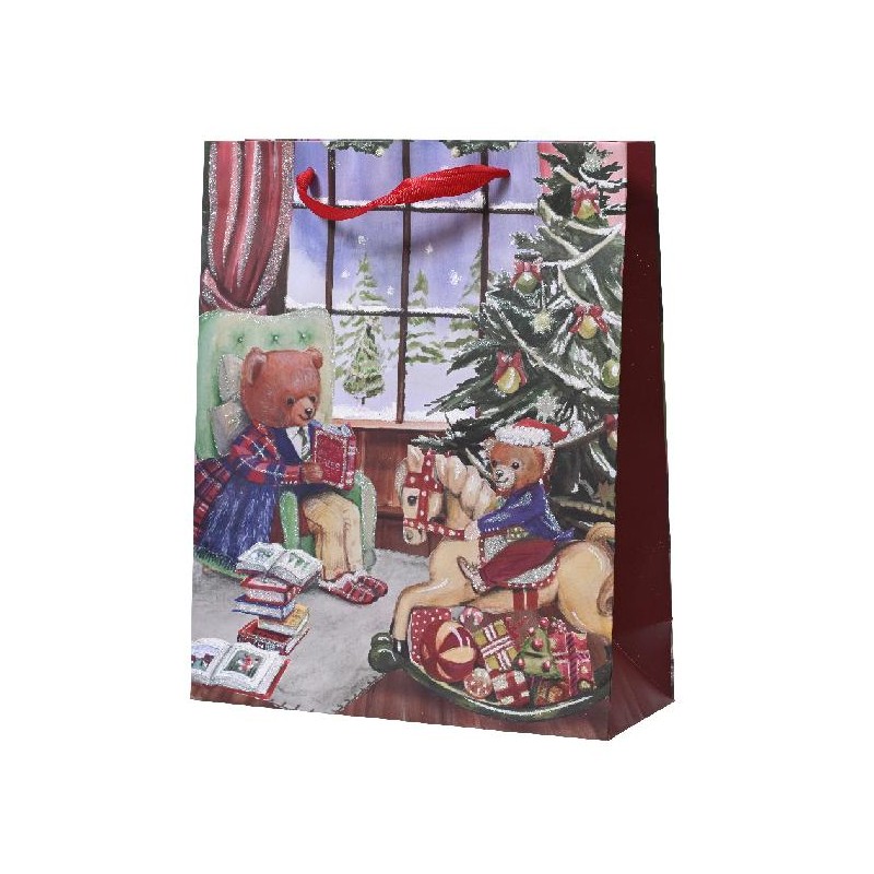 SHOPPER CARTA 26x32+13cm NATALE SCOZZESE [2640000-00.jpg]