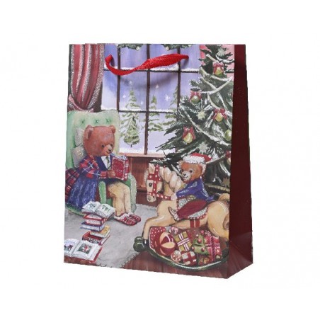 SHOPPER CARTA 26x32+13cm NATALE SCOZZESE [2640000-00.jpg]