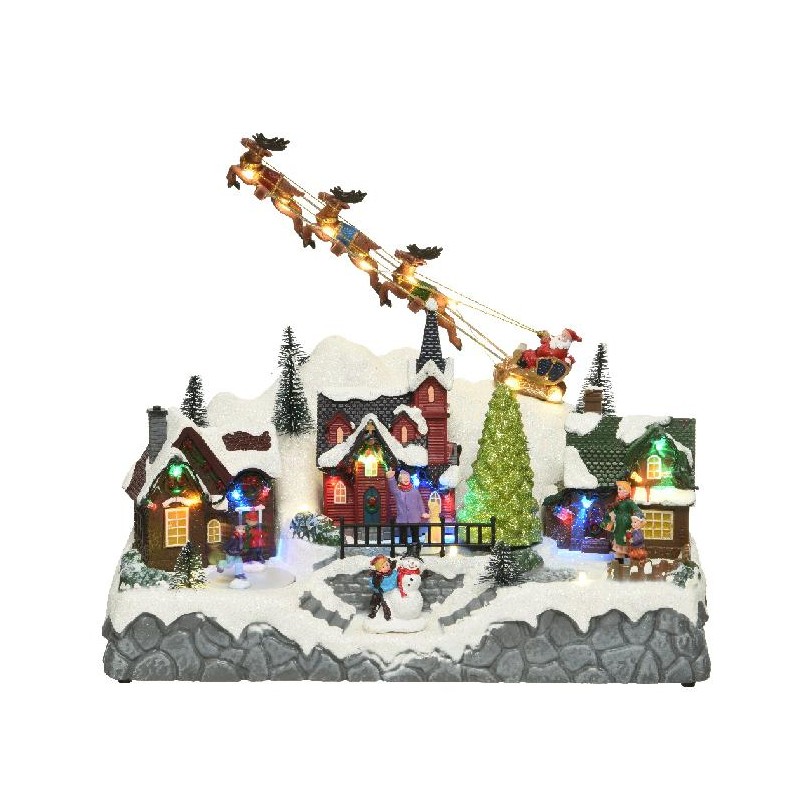 PAESAGGIO INNEVATO MUSICA,LUCI,MOVIMENTO ALIMENTAZIONE A CORRENTE 34x18xh28cm [9015081-00.jpg]