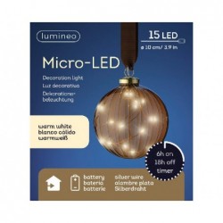 SFERA VETRO BROWN C/LED d.10cm Batteria [9015083-30.jpg]