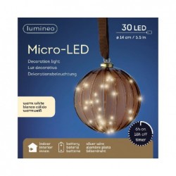 SFERA VETRO BROWN C/LED d.14cm Batteria [9015084-20.jpg]