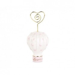 SEGNAPOSTO MONGOLFIERA ROSA 11cm [TONO28904-00.jpg]