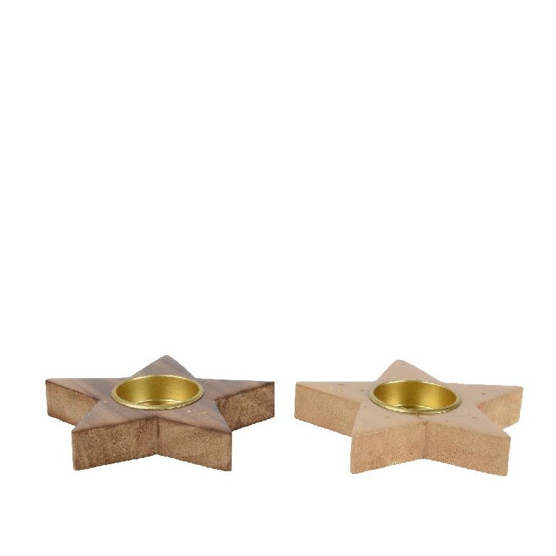 STELLA LEGNO PORTA CANDELA 12cm 2col. [9015002-00.jpg]