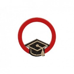 ---DECO CERCHIO ROSSO LAUREA 4cm [TONO28937-00.jpg]